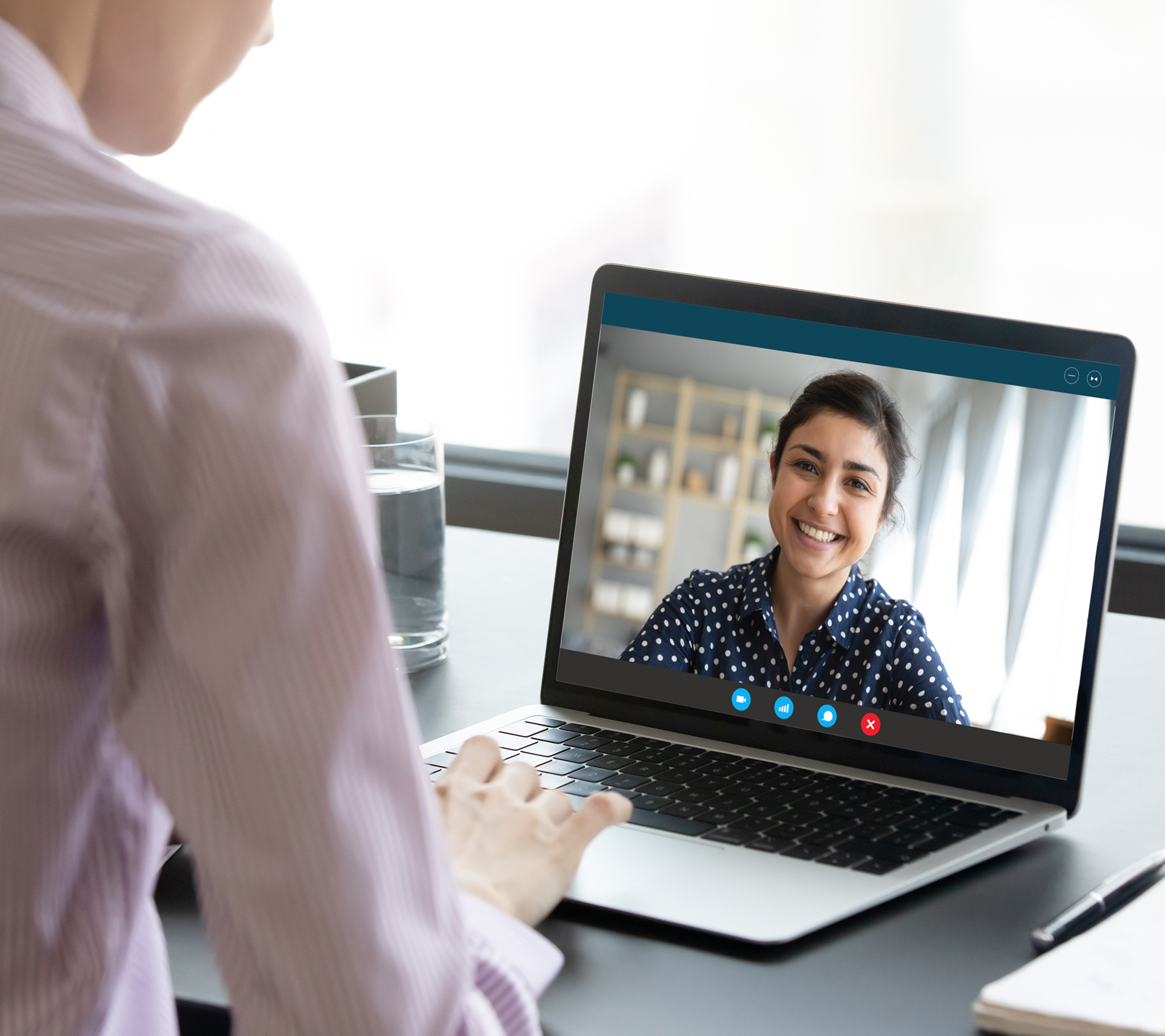 Indian,Girl,Communicate,With,Friend,On-line,By,Video,Call,,Pc